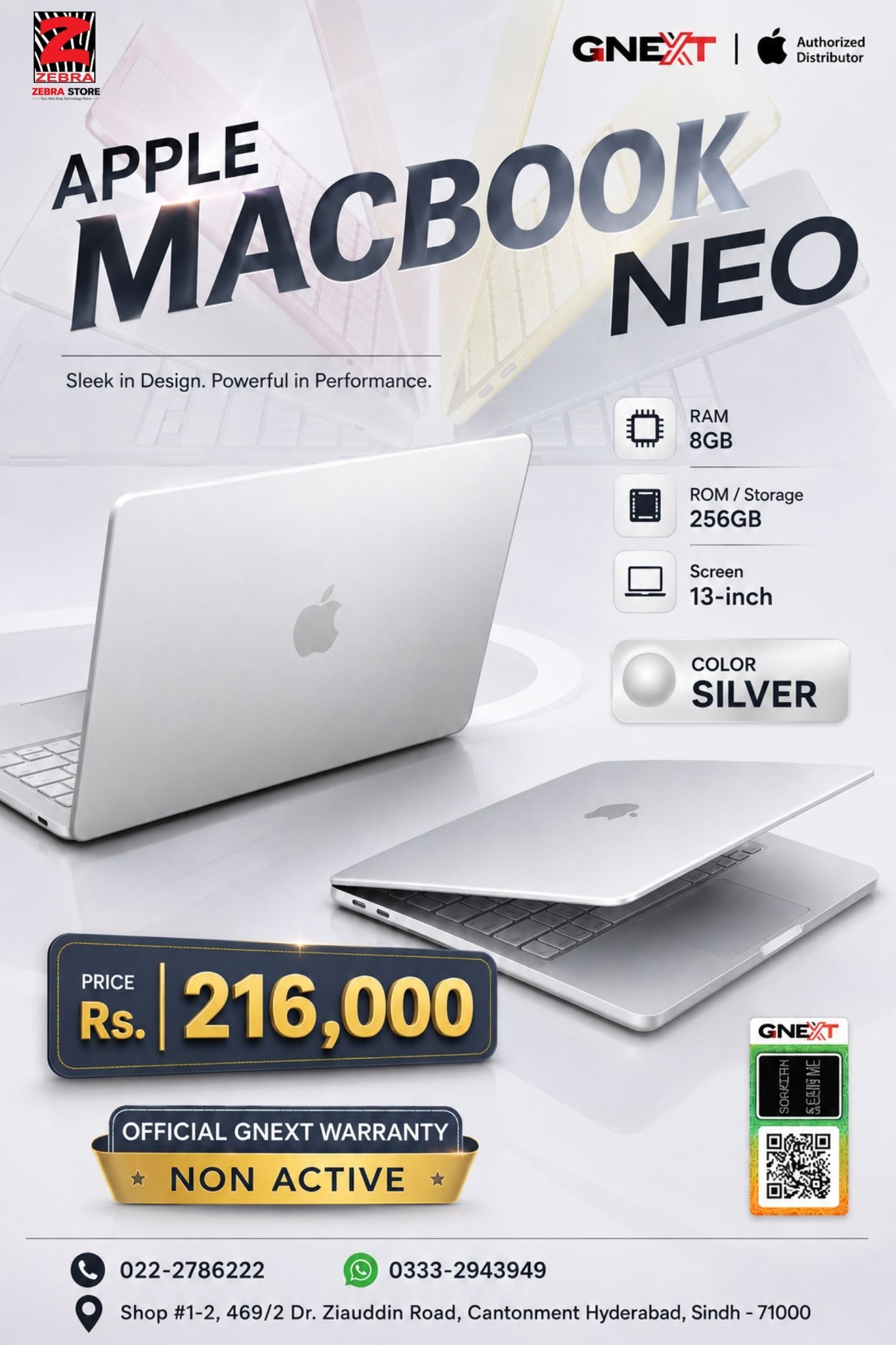 APPLE MACBOOK NEO 256GB SILVER COLOR