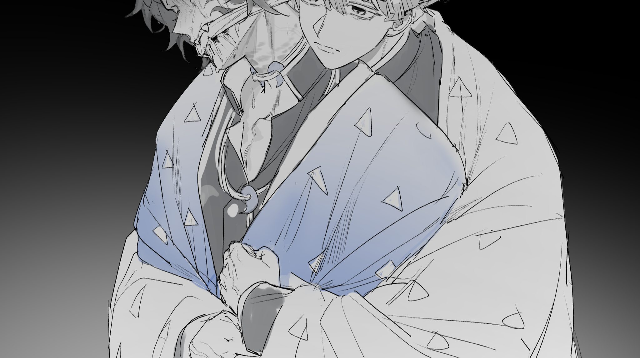 Okada - 本來覺得這太自我滿足到底要不要發秉持一種畫都畫了⋯ ⚡️🍑 微微的G向跟很男鬼的⚡️ 全圖可以去推特看我放留言🥵 | Facebook