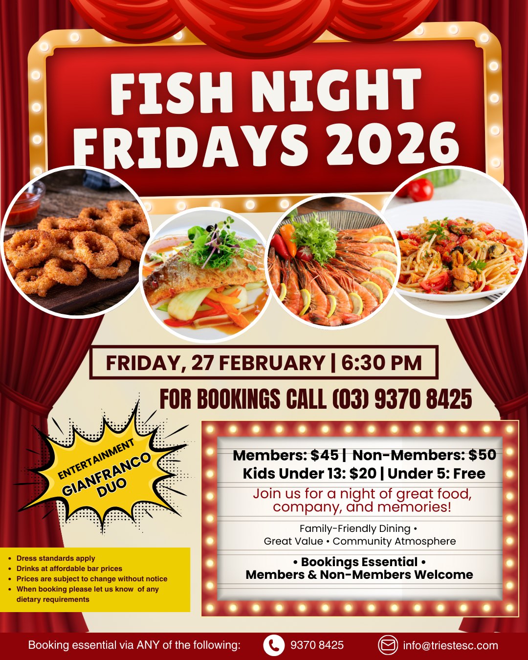 Fish Night is back 🐟 Join... - Trieste Social Club Melbourne | Facebook