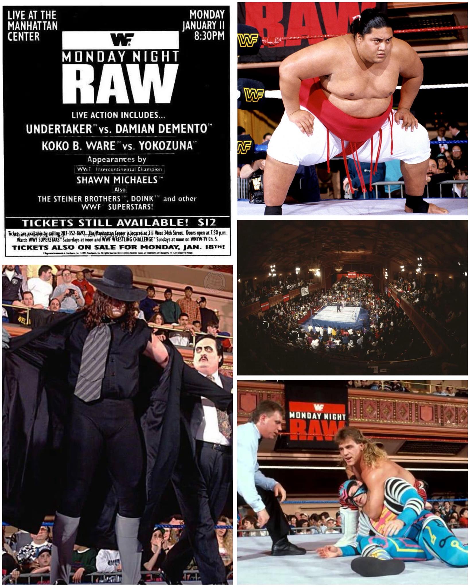 1/11/93: The first ever in-ring promo on Raw was with Vince 