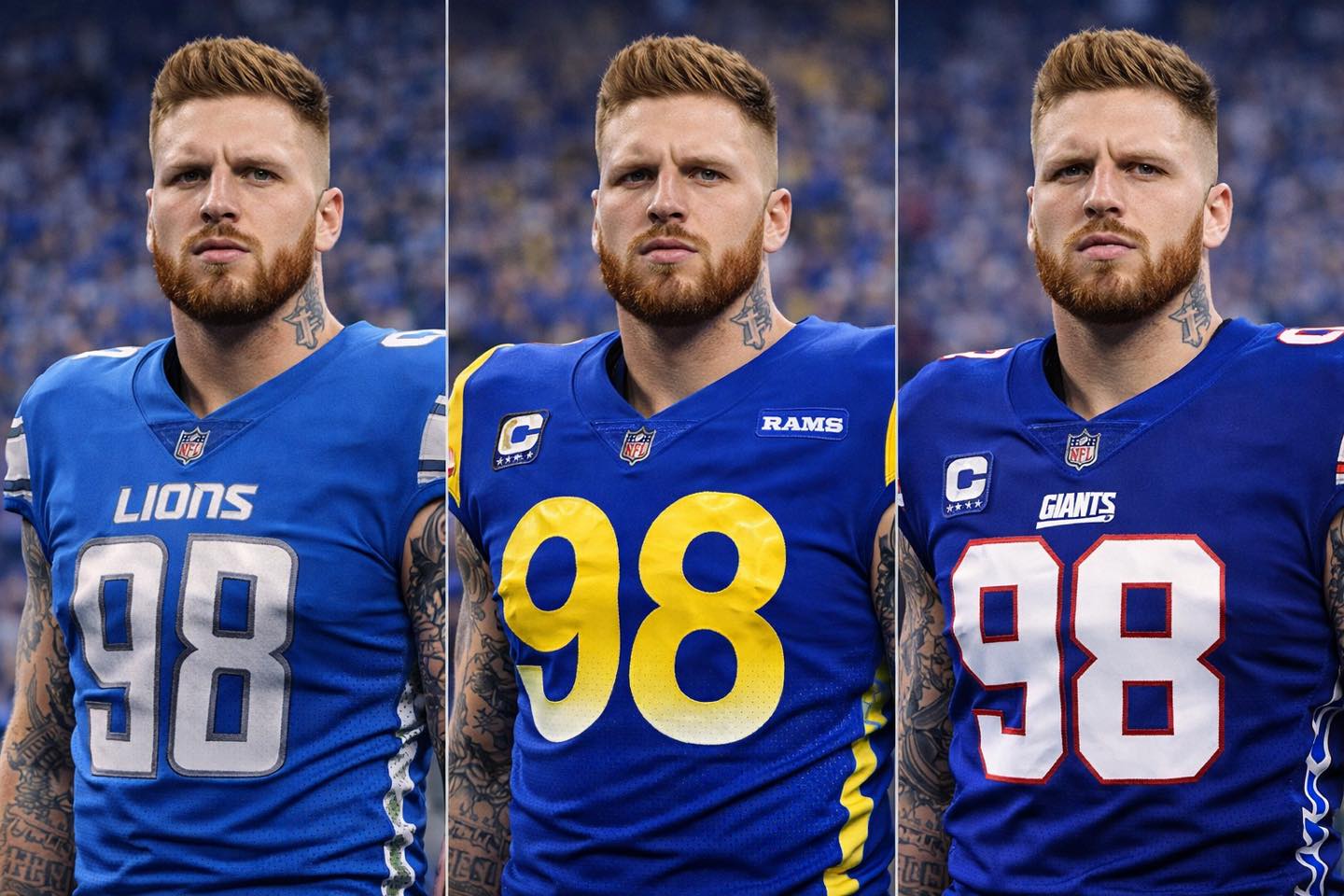 NFL - Top Destinations for Maxx Crosby 1. LA Rams 2. NY Giants 3 ...