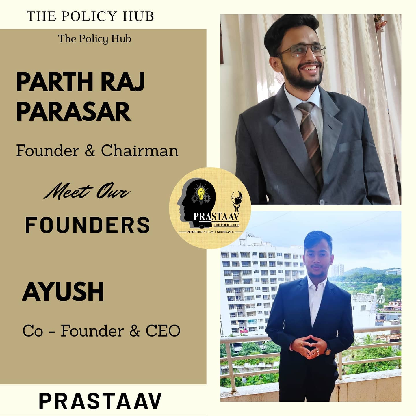 Prastaav - Meet Our Founders: 1. @parthrajparasar : Parth Raj Parasar ...