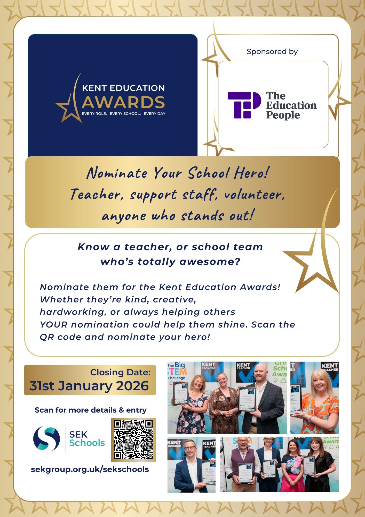 The Education - As proud sponsors of the Kent Education Awards 2026, we ...