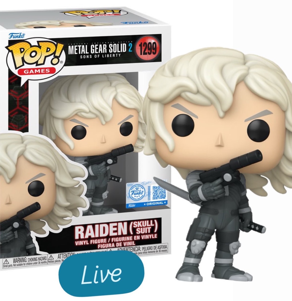 Funko - Now Live! GameStop exclusive Skull Suit Raiden Funko POP