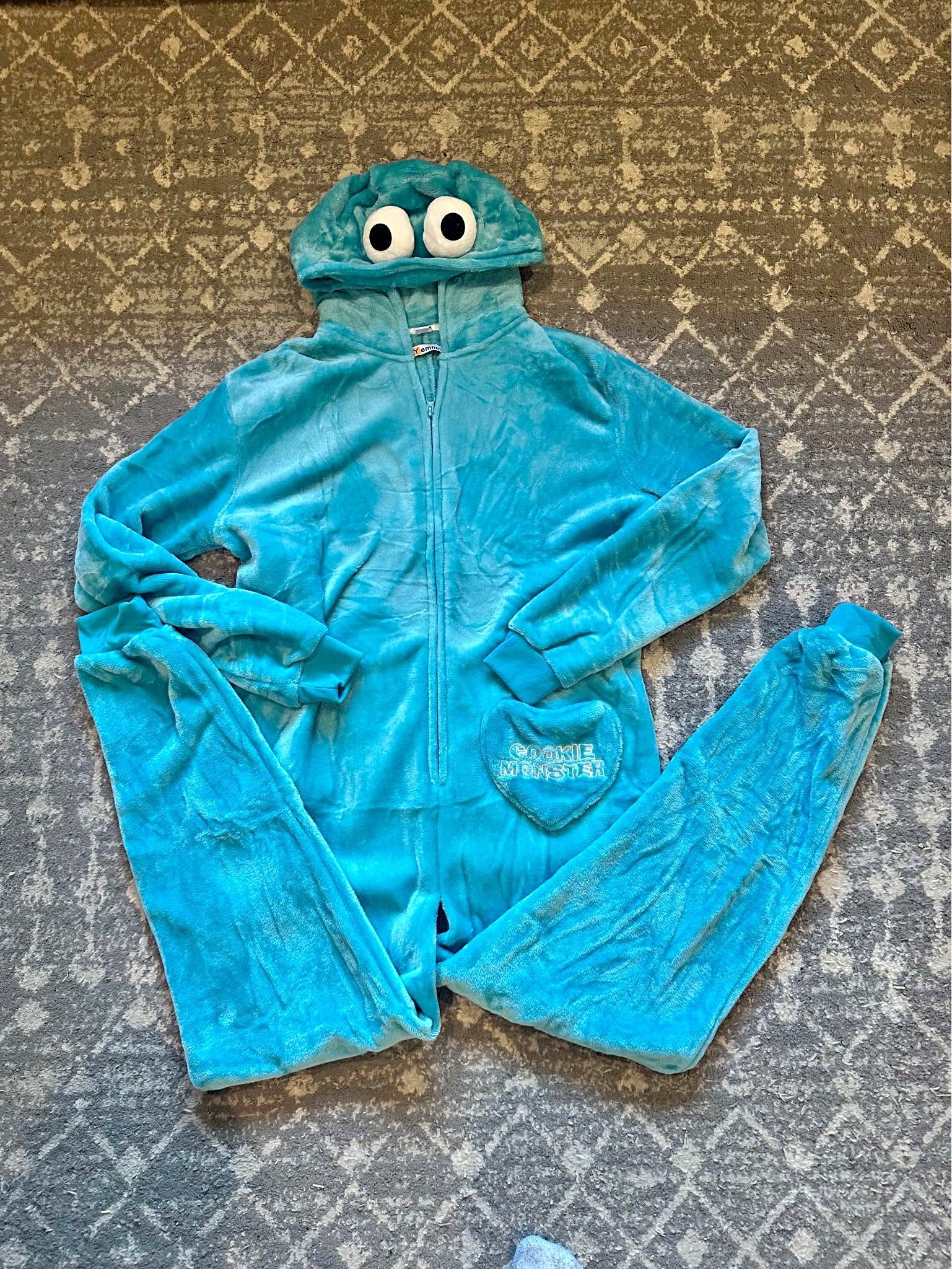Adult Cookie Monster Onesie - Sleepwear & Robes - Wallingford ...