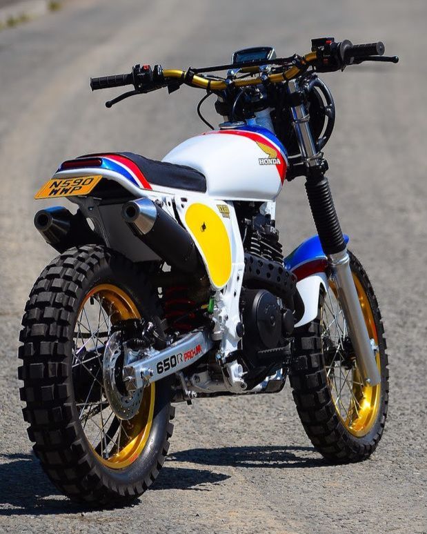 Honda NX650 Dominator built by the UK-based custom bike builder