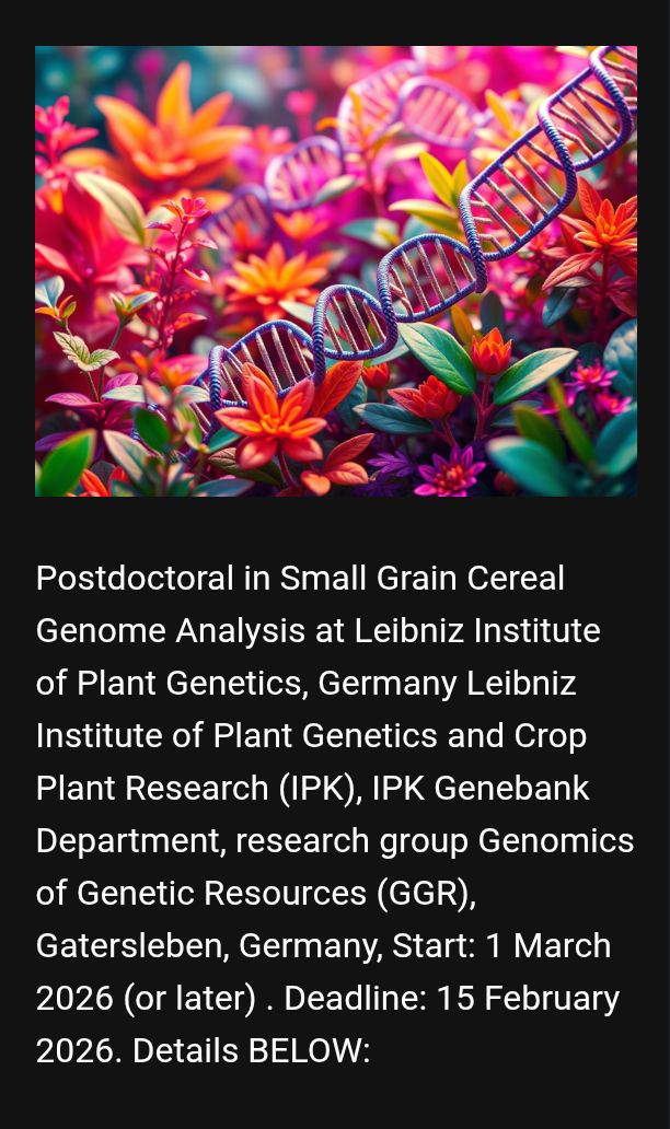 Agristok - Postdoctoral in Small Grain Cereal Genome Analysis at ...