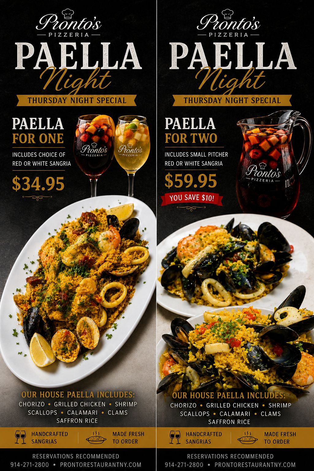 Pronto restaurant and brick oven pizza | Croton-on-Hudson NY
