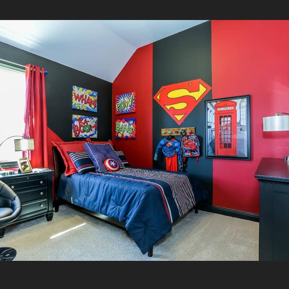 Superman theme bedroom designs for... - Happyhomeinterios2020