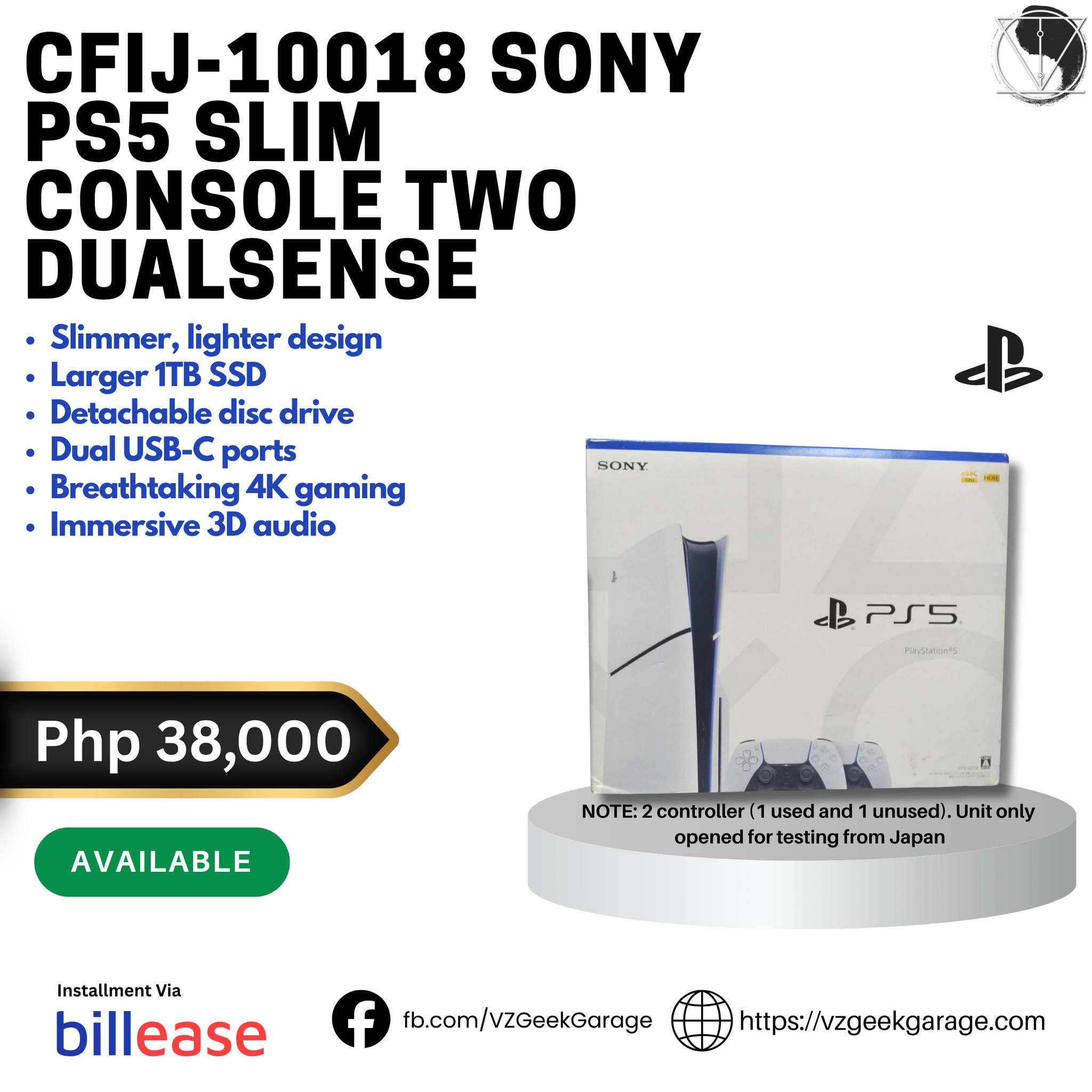 VZGG - AVAILABLE!! - Sony PS5 Slim Console Two DualSense From 