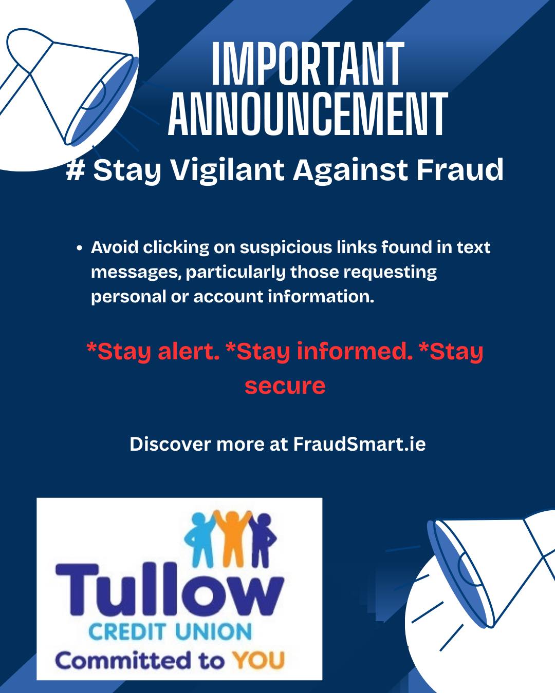 Tullow - We have been made aware of fraudulent sms messages currently ...