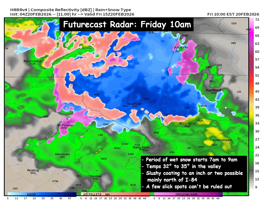 Hudson - Friday AM Wintry Mix Likely Another batch of precipitation ...