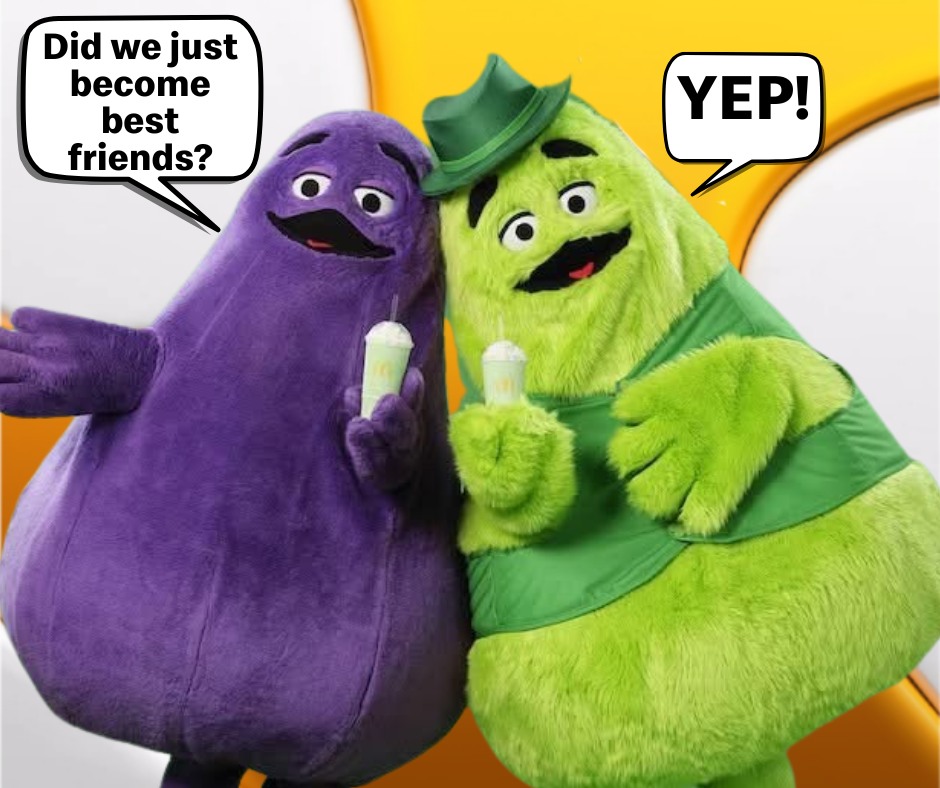 grimace and uncle o'grimacey popped by to remind you that friends