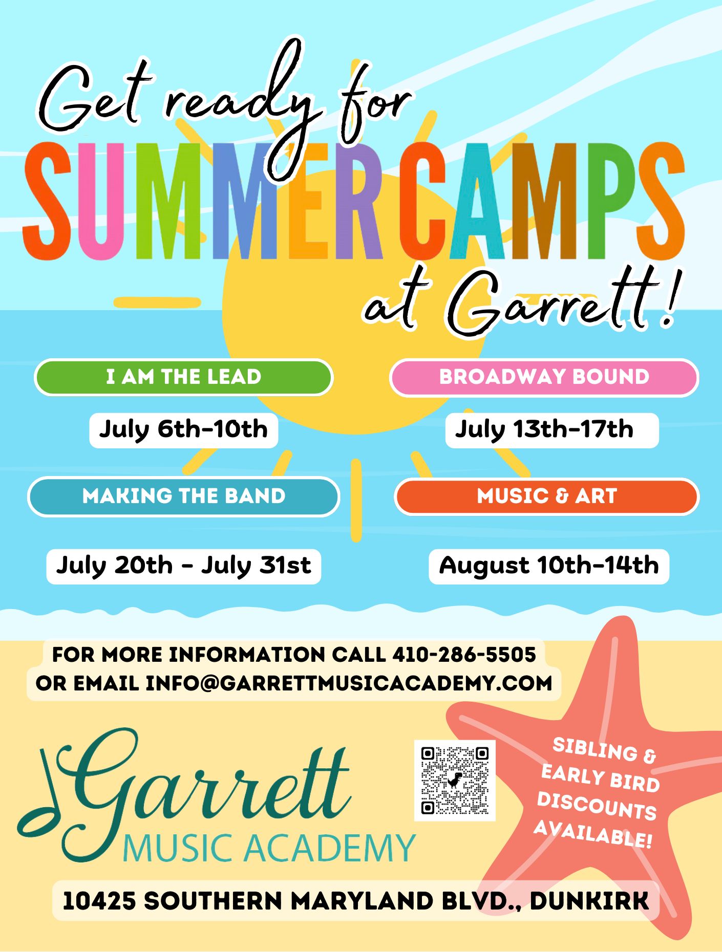 ☀️🎶 SUMMER 2026 REGISTRATION... - The Garrett Music Academy | Facebook