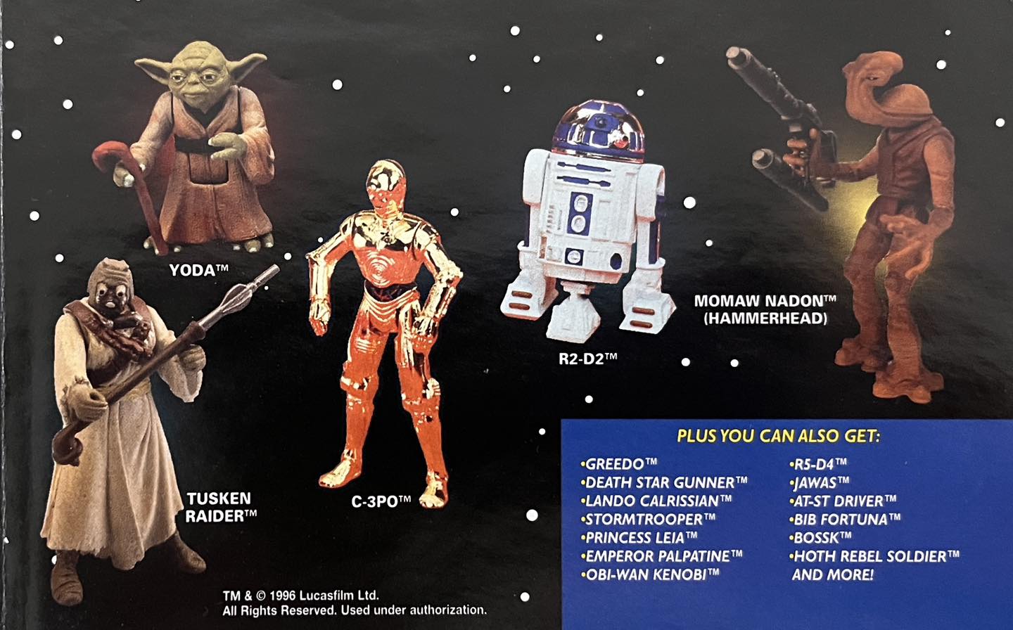 Kenner Toys 1996 Catalog Showcase on their STAR WARS: The Power Of