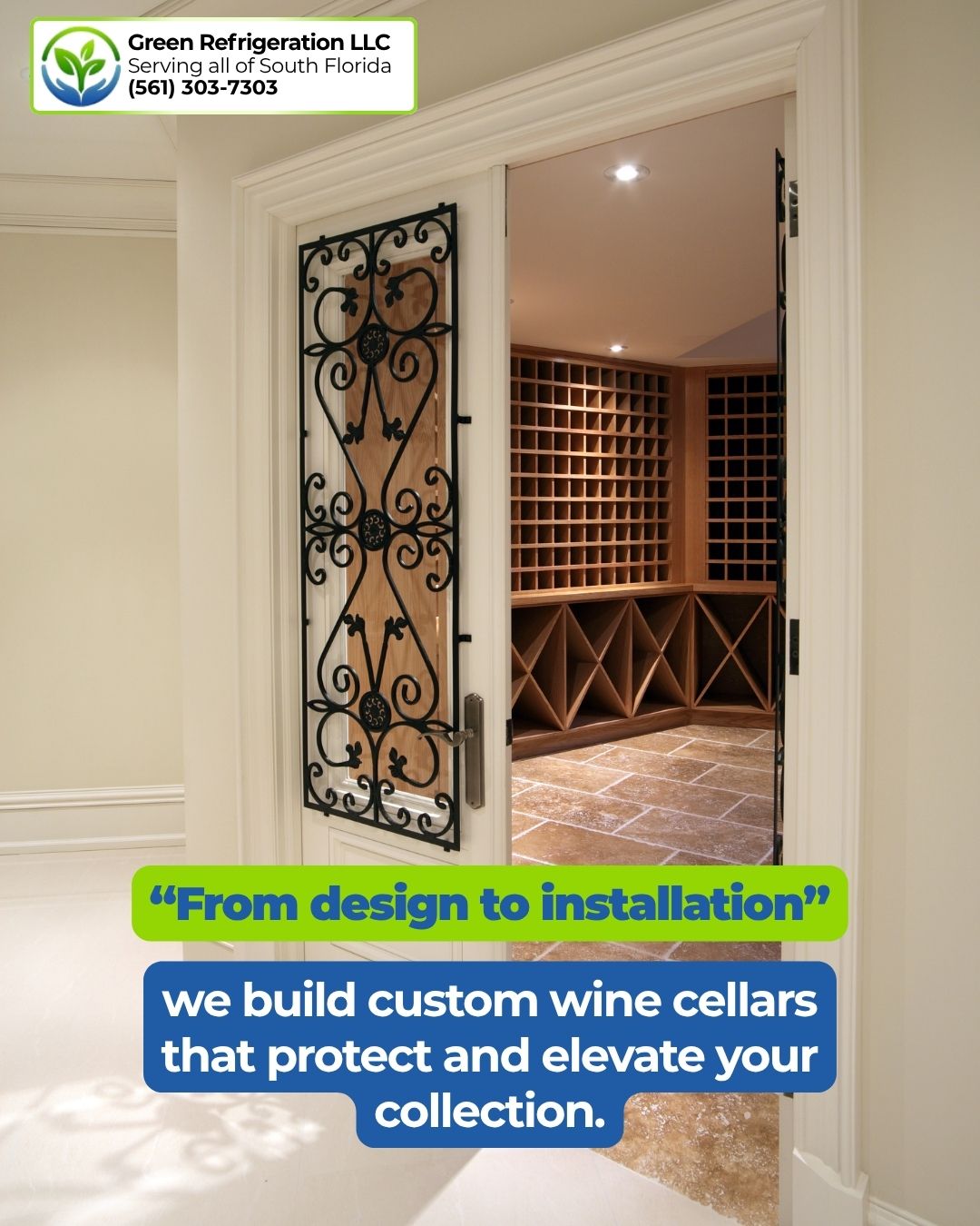 Green - From design to installation — we build custom wine cellars that ...