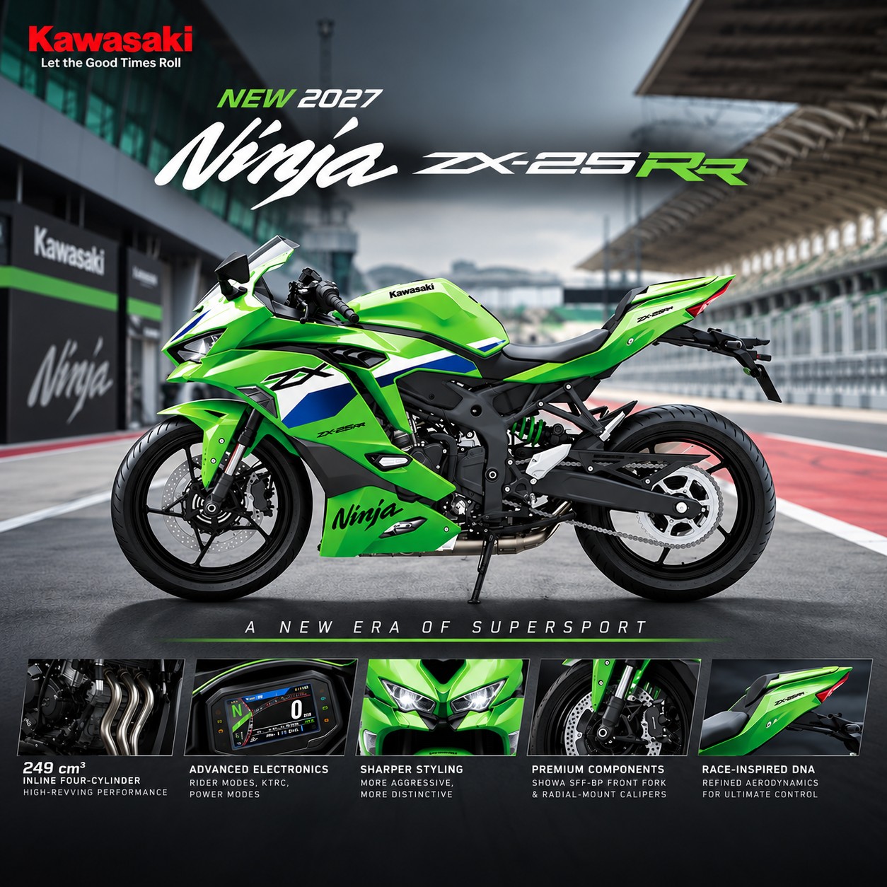 nm SAMA 専用 The Ninja ZX-25RR Model Year 2027 comes with a sharper and more