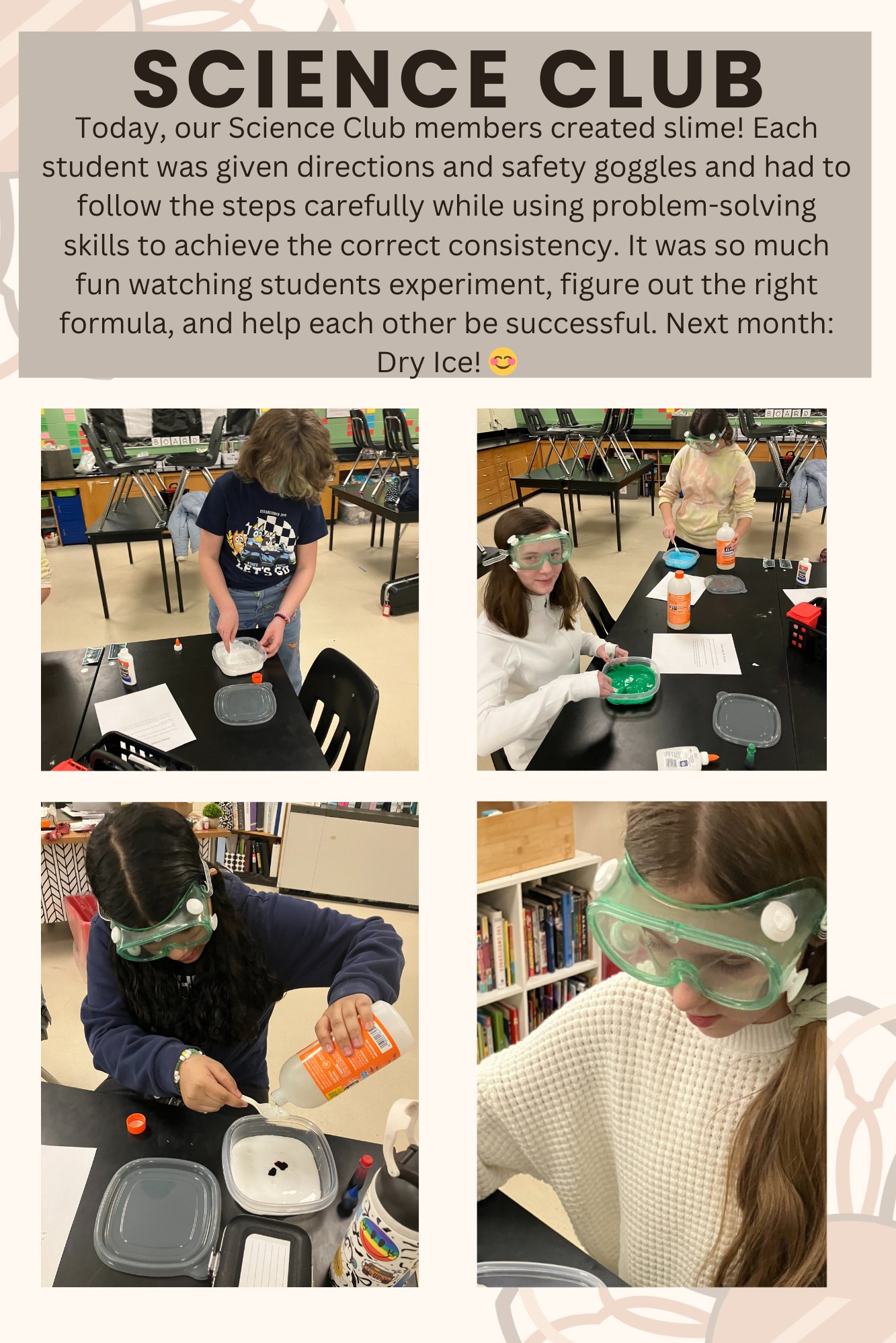 Woodworth - Science Club members had a blast making slime while ...