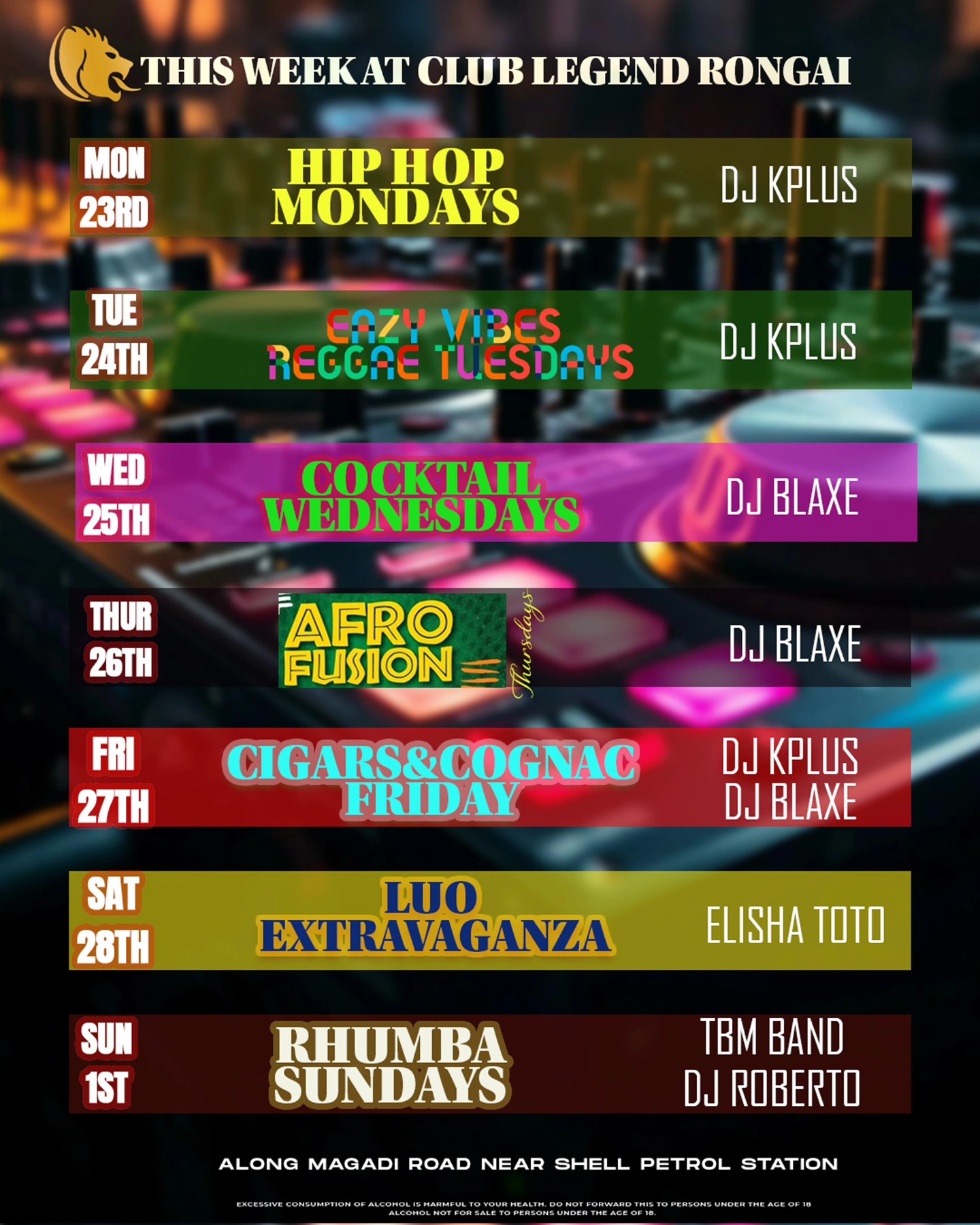 Legend Rongai - 🔥 THIS WEEK AT CLUB LEGEND RONGAI 🔥 The... | Facebook