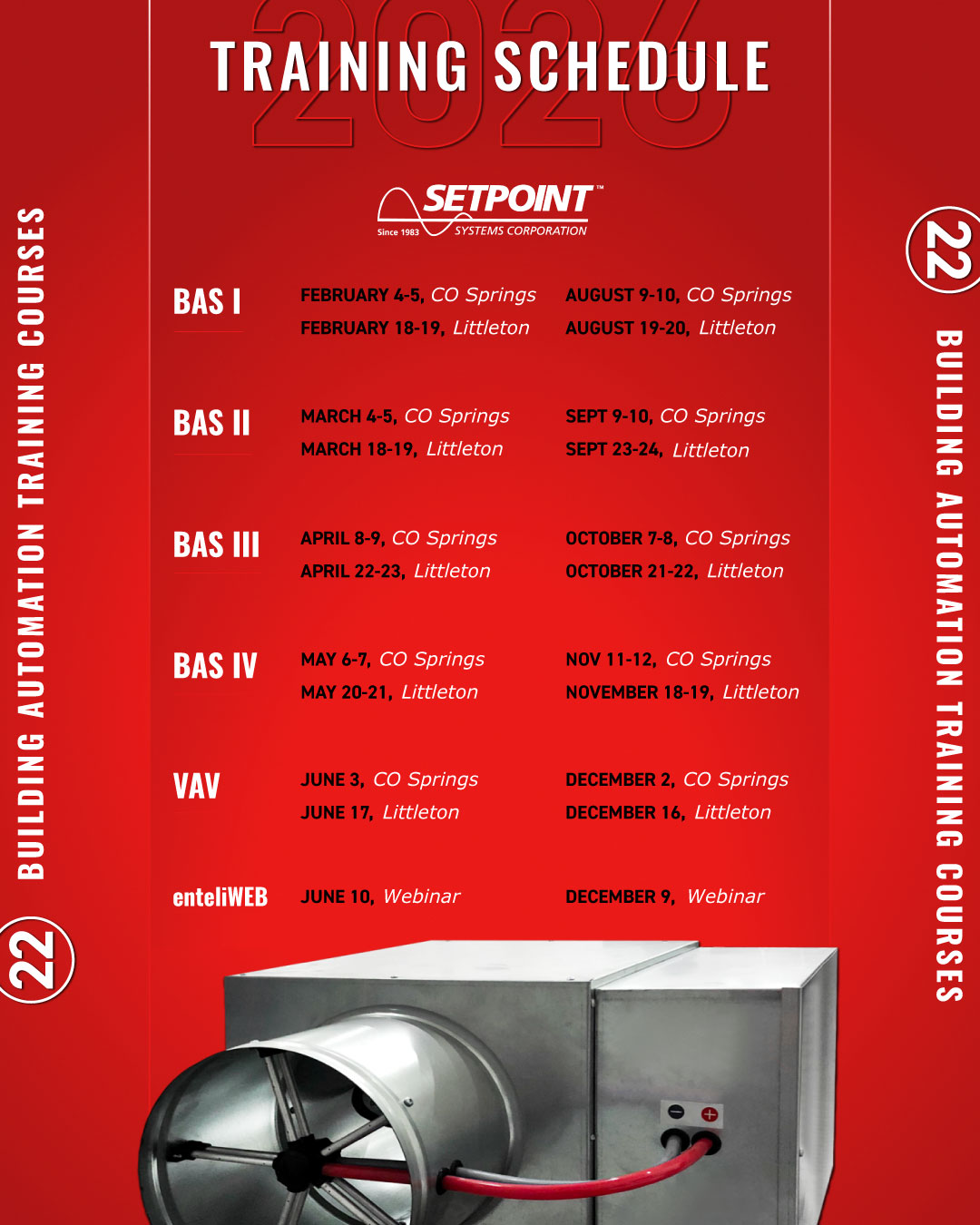 Setpoint - JUST IN! Our 2026 Training Schedule has just been released ...