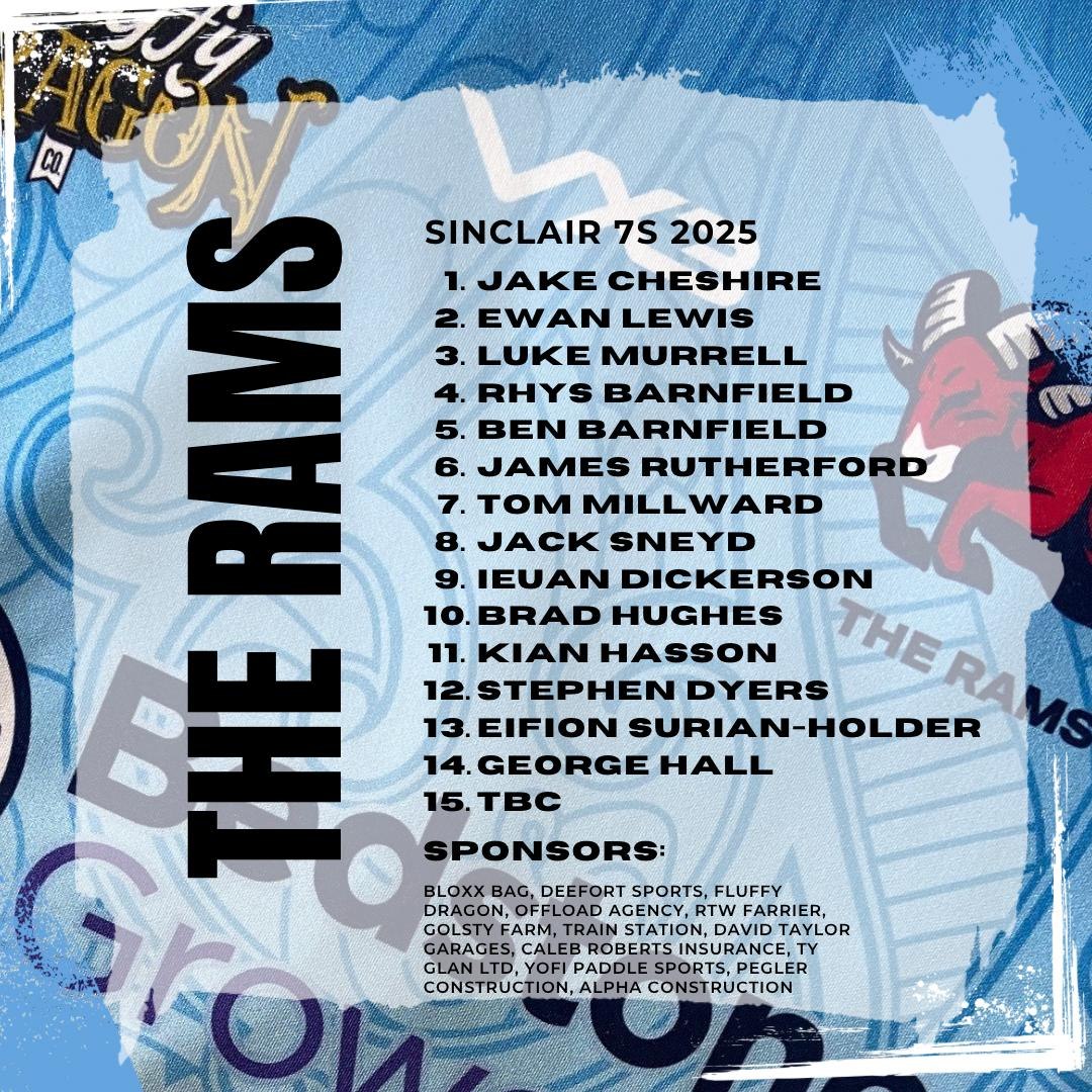 Ludlow - 🚨 SQUAD ANNOUNCEMENT – THE RAMS 🏉🐏 You herd it here first ...