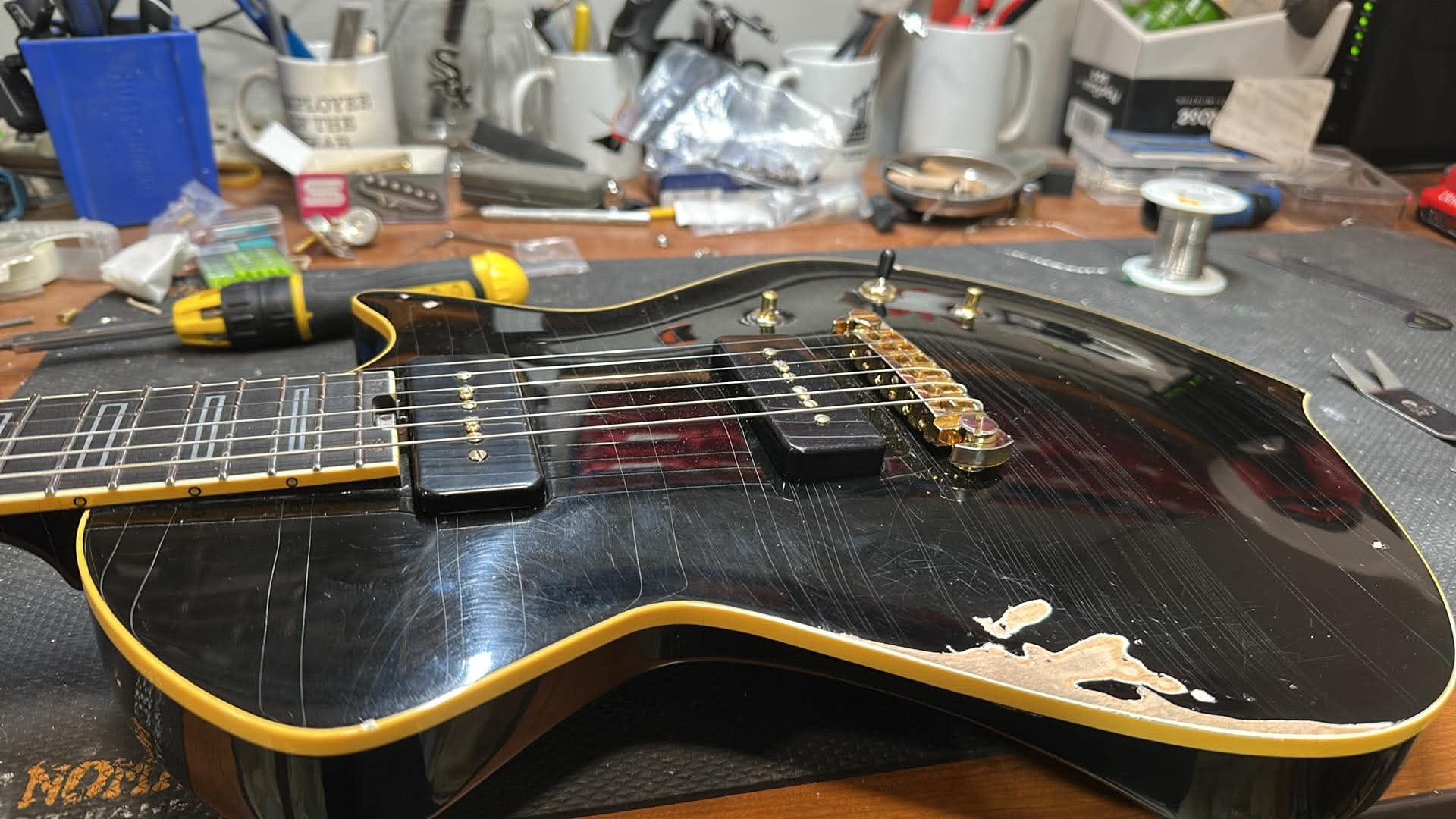 Up close and personal with the relic on the first P90-equipped '71