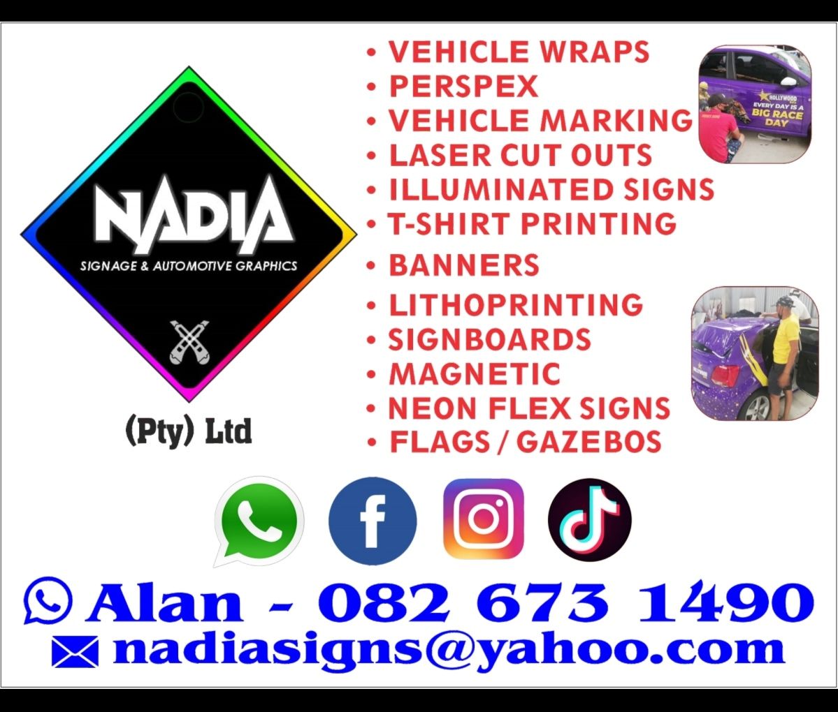 Nadia's Signs & Automotive Graphics | Durban