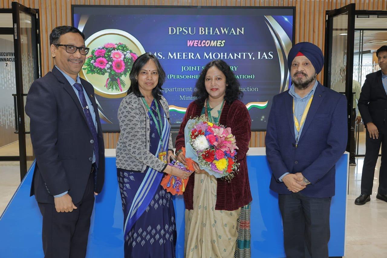 Ms Meera Mohanty, IAS, Joint Secretary (P&C), DDP, MoD, along with Mr ...