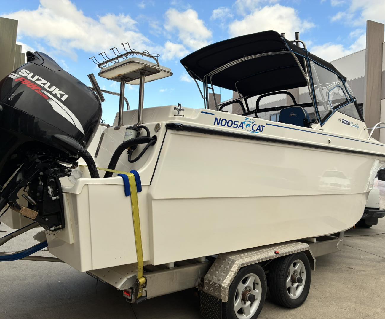 One of our jobs this week was all aboard this 2300 Noosa Cat