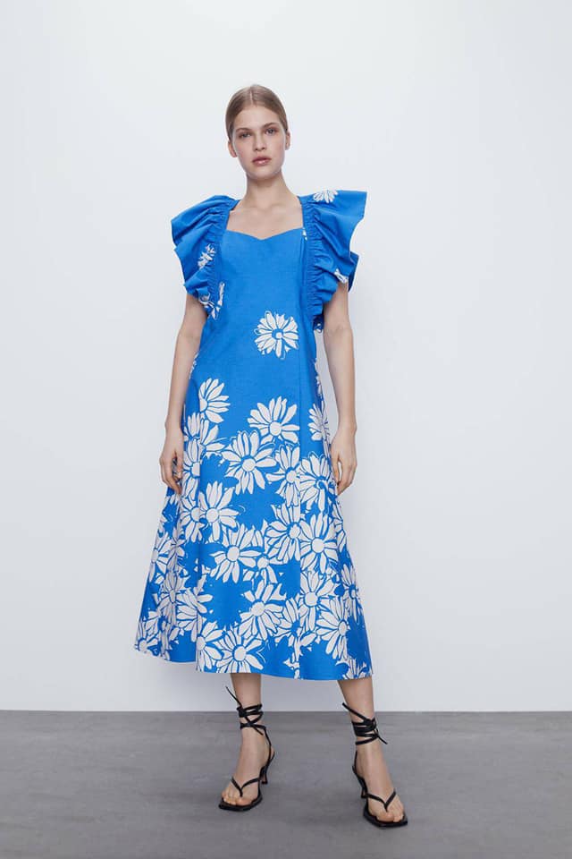 Color : ลายดอกโทนฟ้าขาว Size : S M... - Whatever Glitters