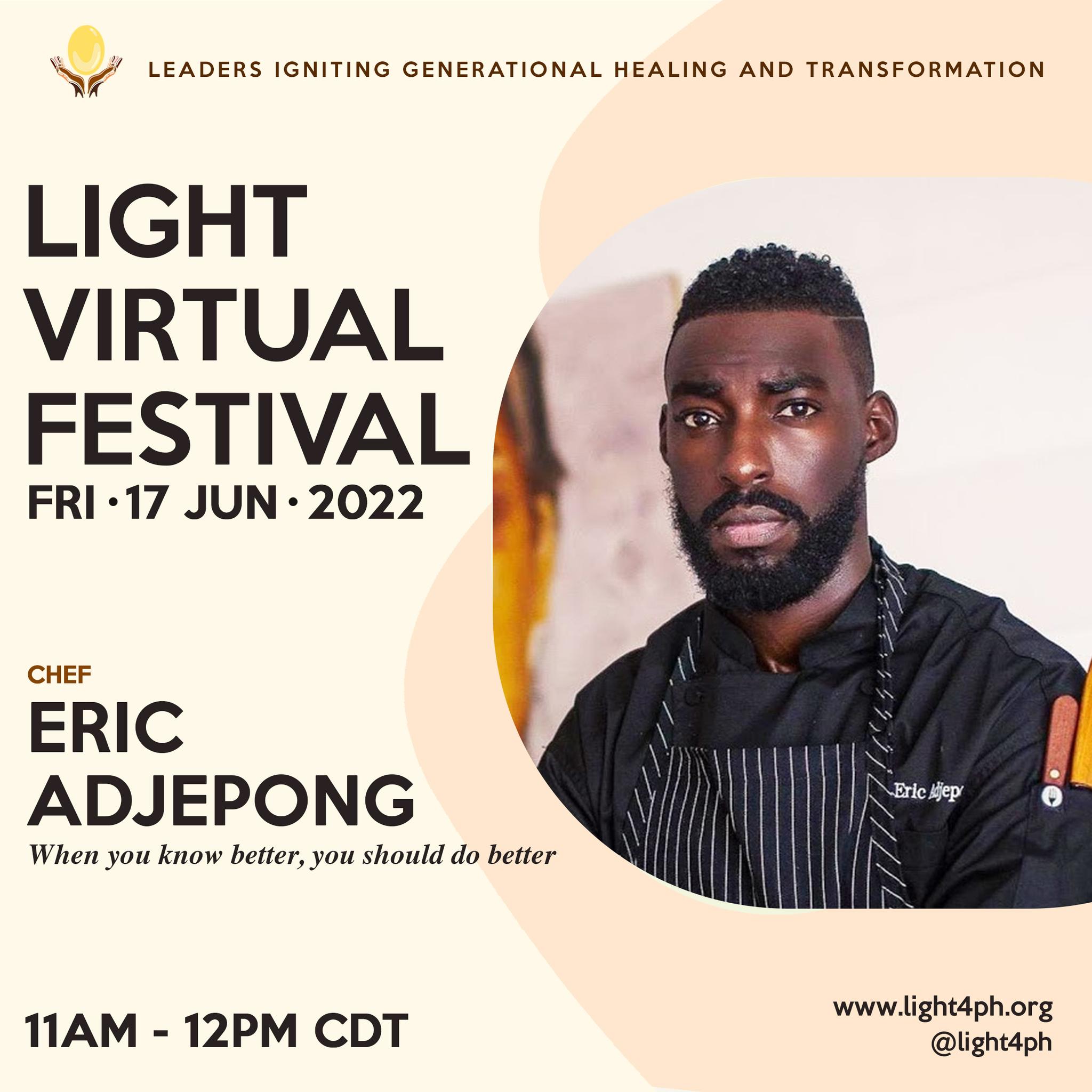 Today we are announcing Chef Eric Adjepong as a presenter for the 2022 ...