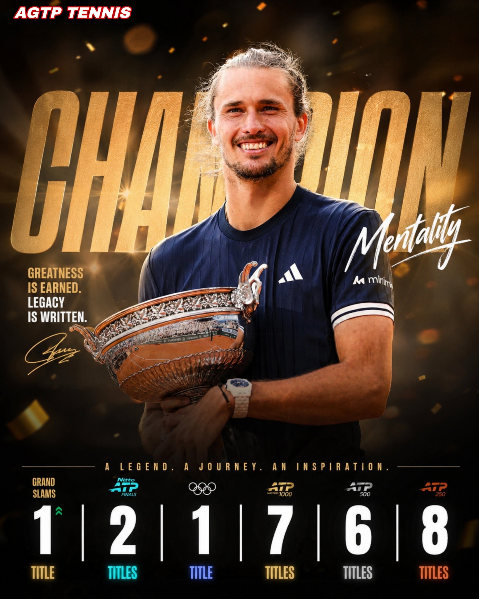 🏆🏆 TWO GRAND SLAMS. ONE INCREDIBLE YEAR. 🇩🇪🔥 Alexander Zverev