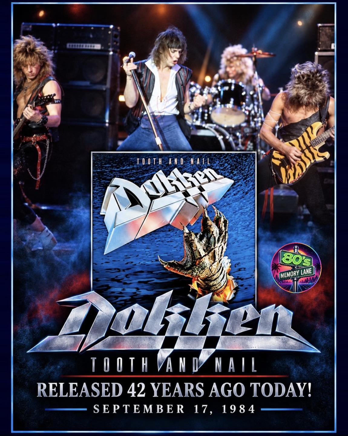 42 years ago today, Dokken released Tooth and Nail, one of the
