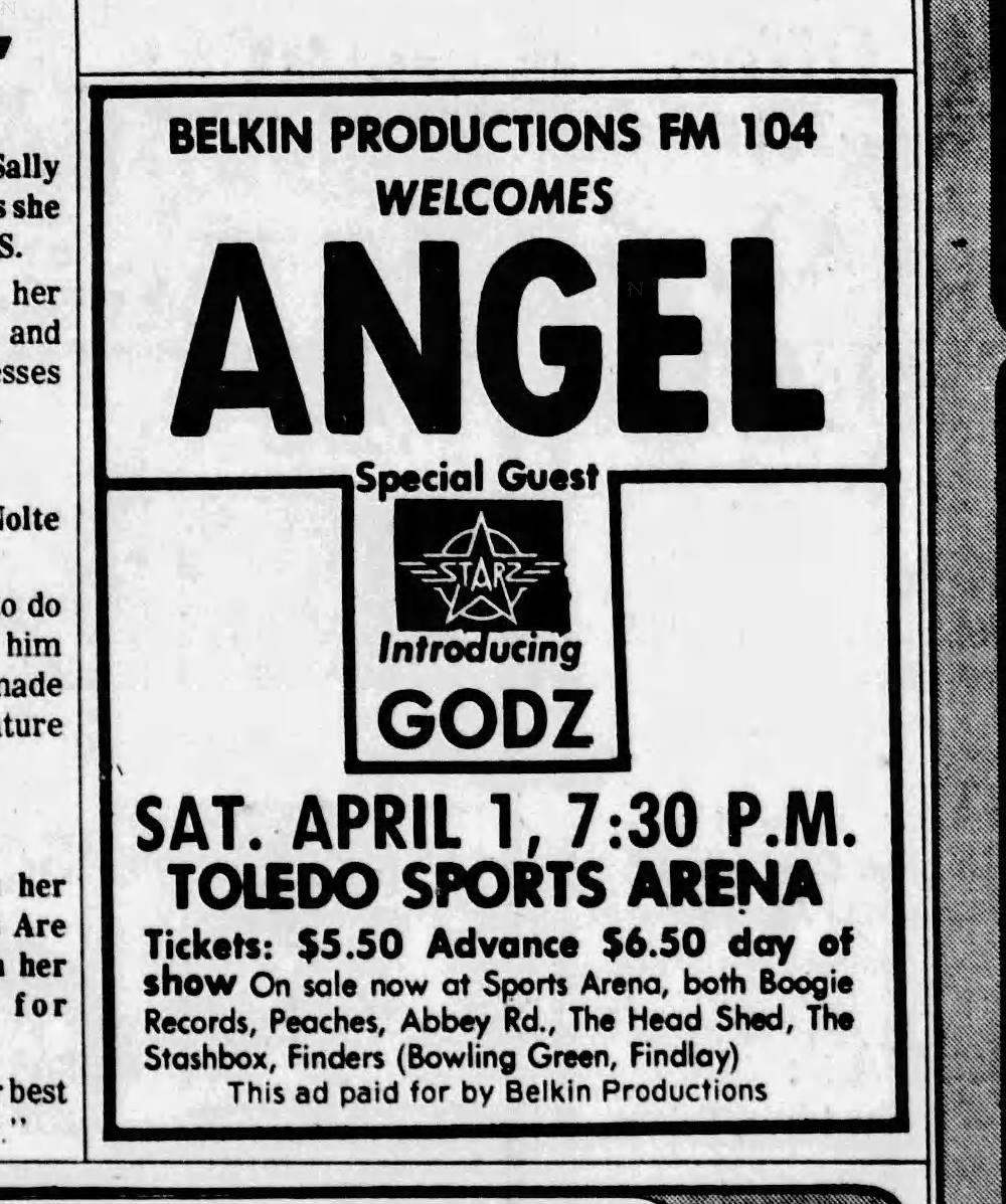 On this date in 1978: The 'White Hot' tour brought ANGEL - Rock