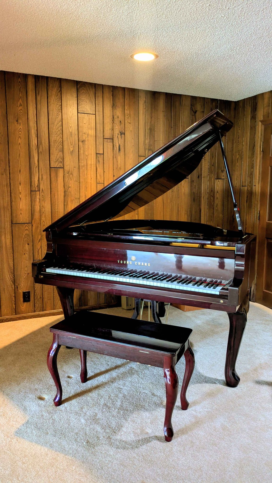 Young Chang Baby Grand Piano G-150 – Red Polish – Needs Minor Service ...