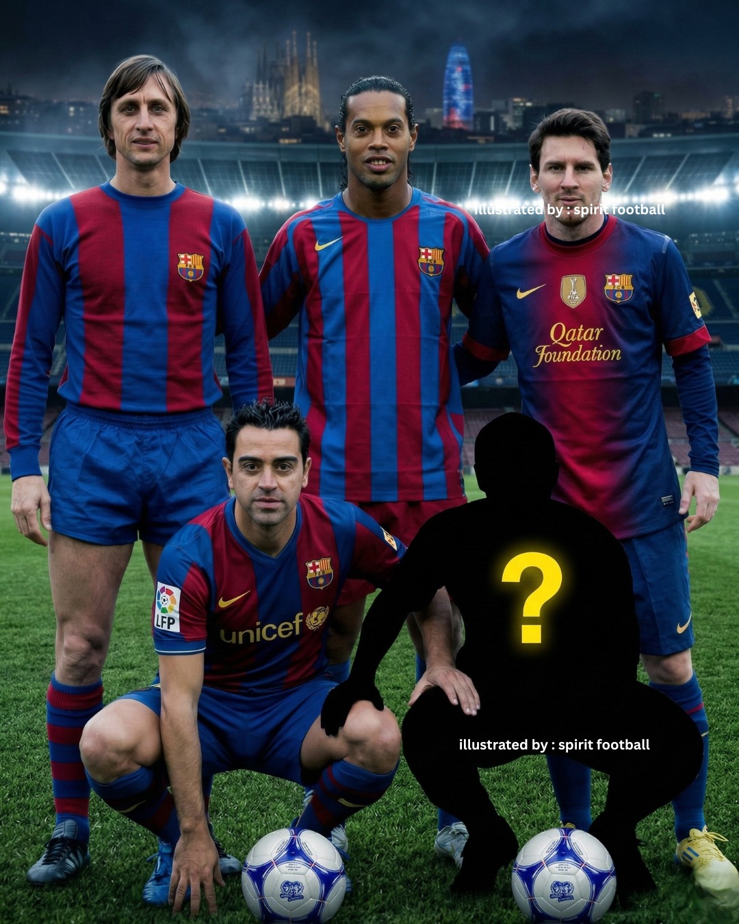 FIRST LOOK: Four FC Barcelona legends unite for an epic 1/1 quad