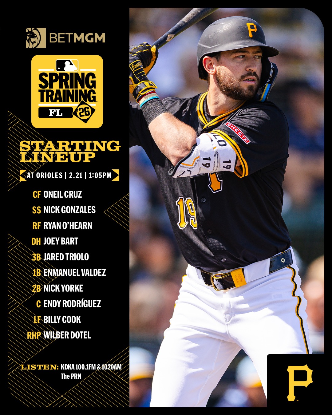 Pittsburgh - First Spring Training Game 📻: KDKA 100.1FM & 1020AM The ...