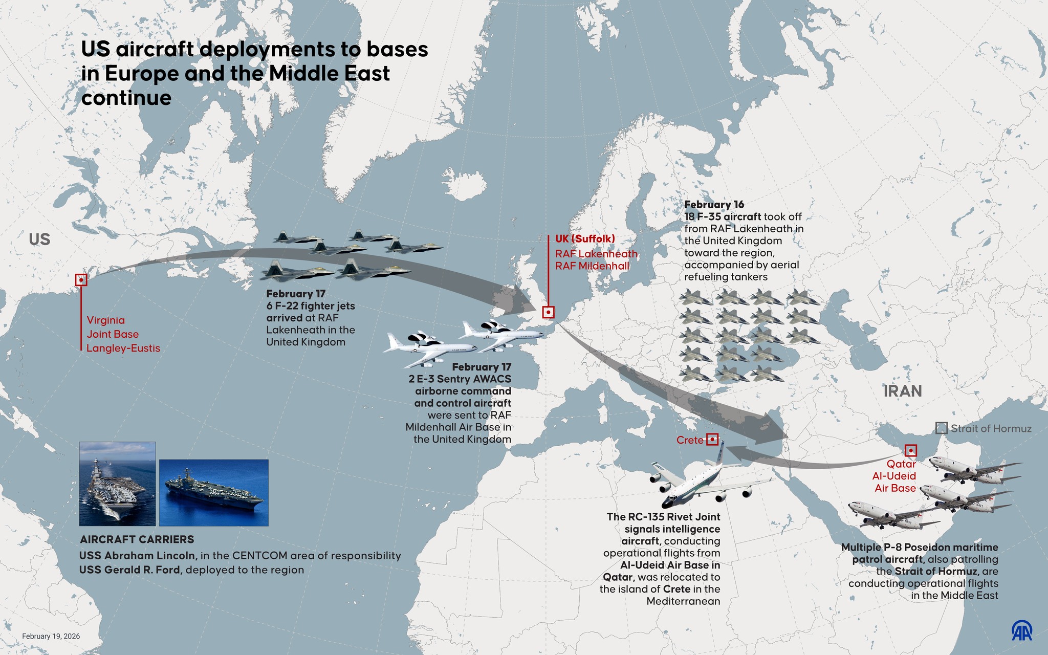 Türkiye Today - Current US aircraft deployments to bases... | Facebook