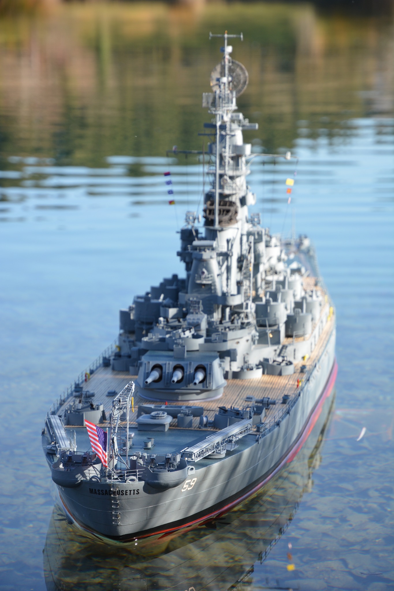 USS Massachusetts American battleship model wanted