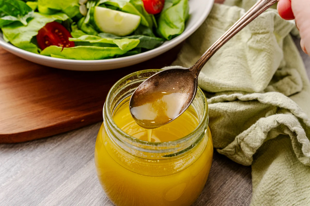 homemade green salad dressing A simple with a can turn any meal into something special. This vinaigrette dressing is one I use again and again easy salad dressing recipe