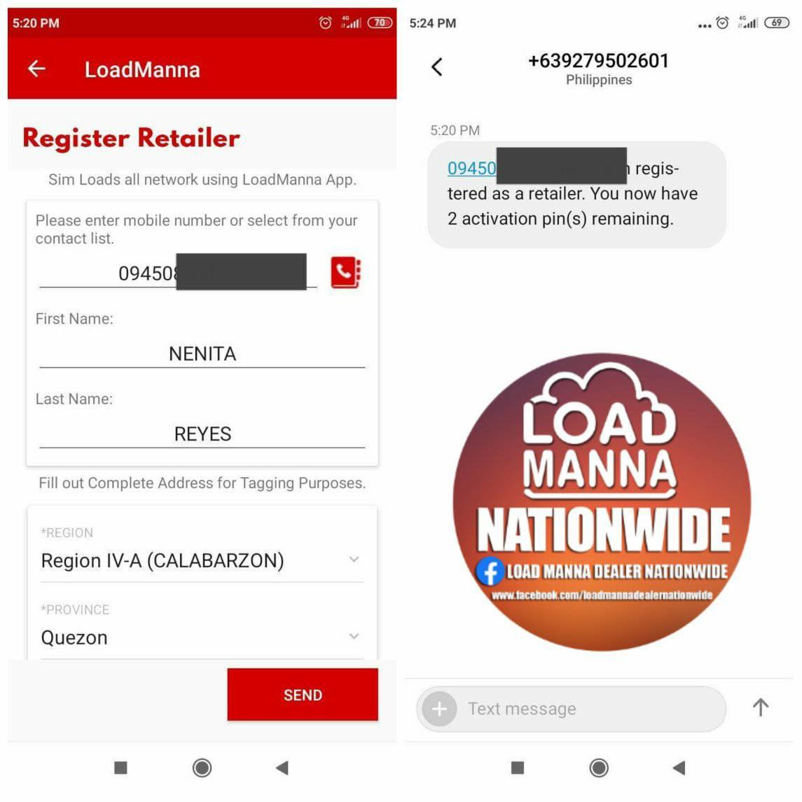 New Retailer from Quezon Sucessfuly... - Loadmanna Nationwide | Facebook