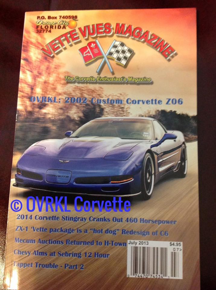 Congrats Mark Riddle your Yellow Vette is our Cover Page Car for