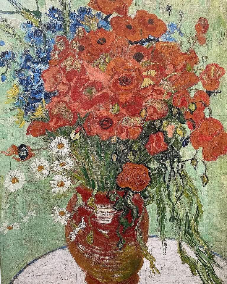 Vincent Van Gogh Vase with Red Poppies, Cornflowers and Daisies