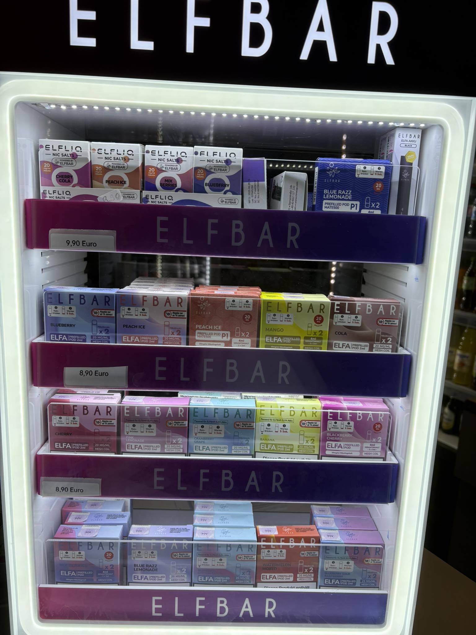 elfbar pods kiosk disposable-alternative Creamy tobacco Color:Black ELFBAR ELFA - Pear
