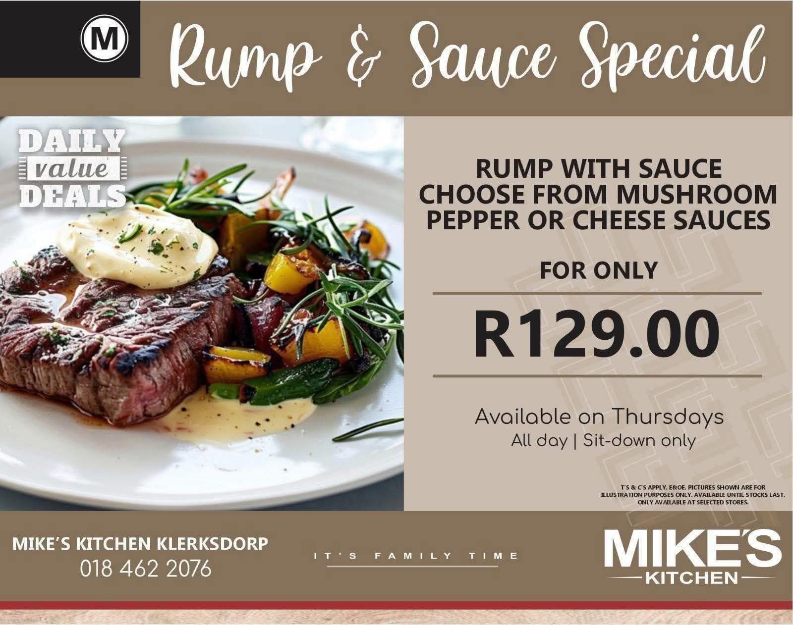 🥩 Rump alert: tender, juicy,... - Mike's Kitchen Klerksdorp | Facebook