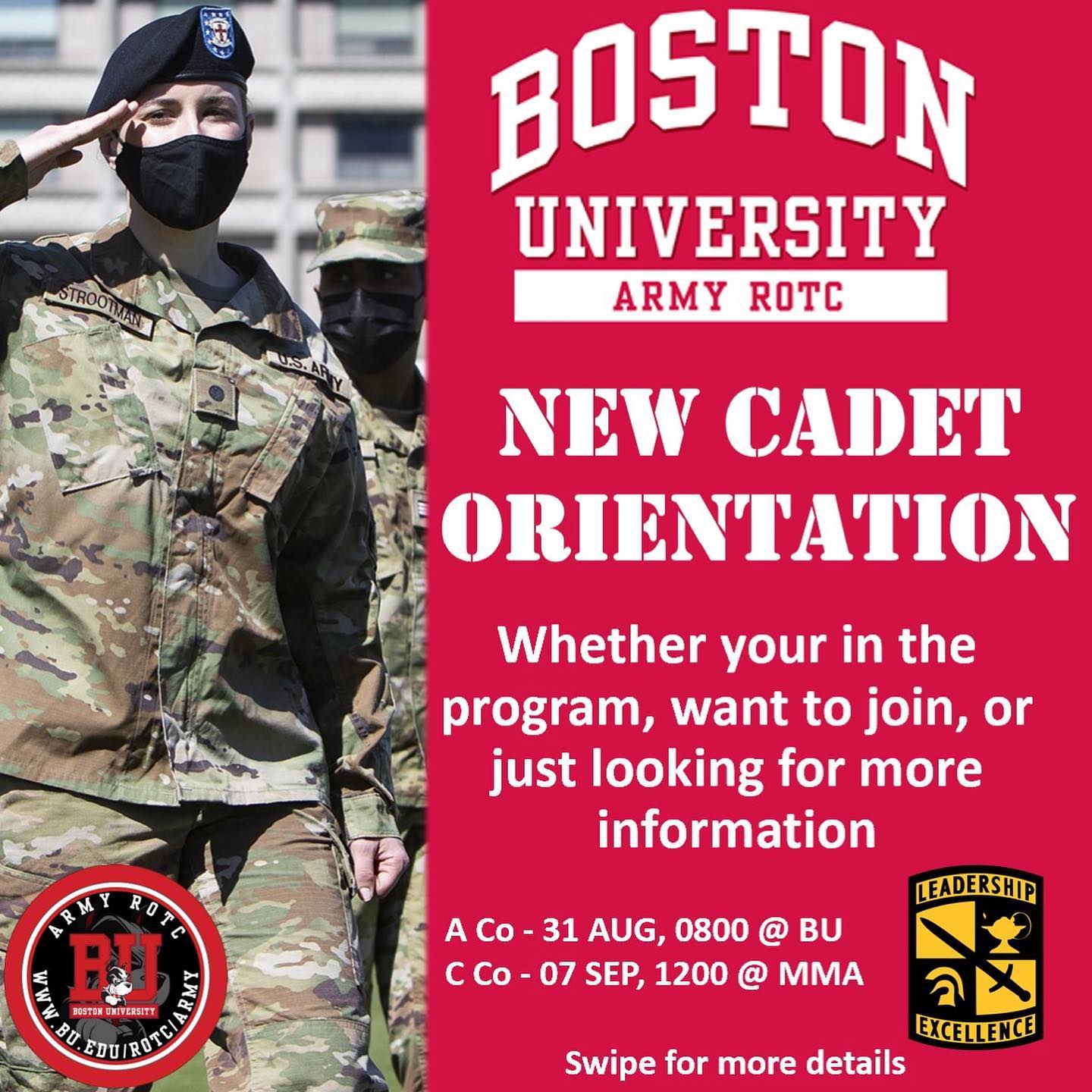New and prospective cadets... - Boston University Army ROTC | Facebook
