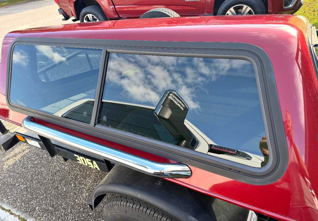 Red Fiberglass Truck Topper Camper Shell Came off 2015 Chevy Colorado ...