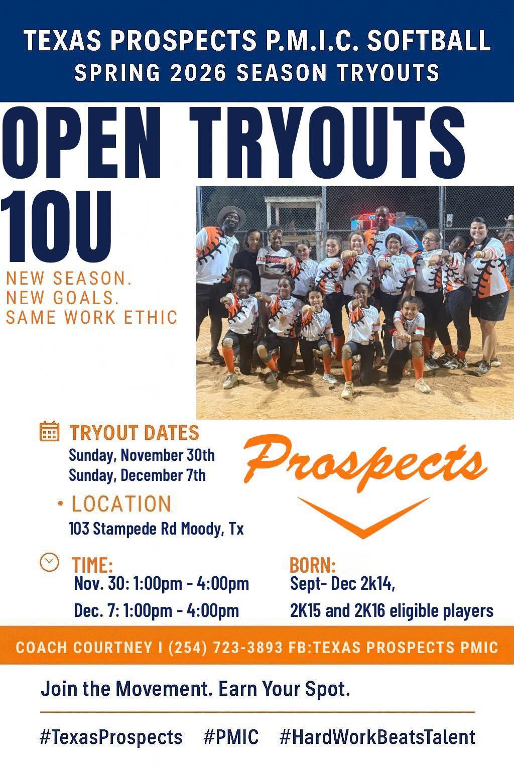 🥎Spring 2026 Tryouts! 💙🧡 | Facebook