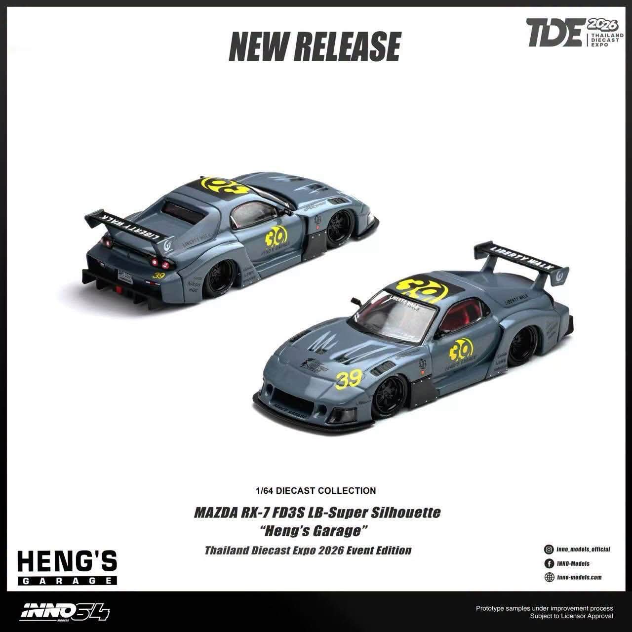 🔴MUST BUY ITEM🔴 Inno64 📣 Mazda RX-7 (FD3S) LB-Super Silhouette