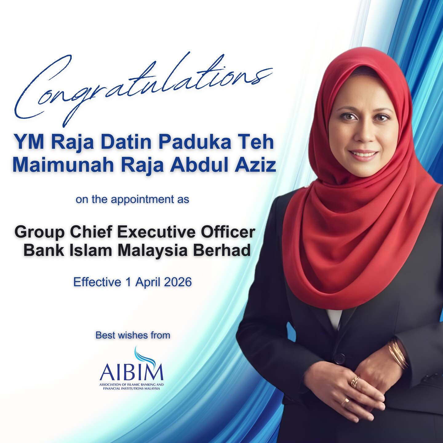 Wishing YM Raja Datin Paduka Teh Maimunah Raja Abdul Aziz all the best ...